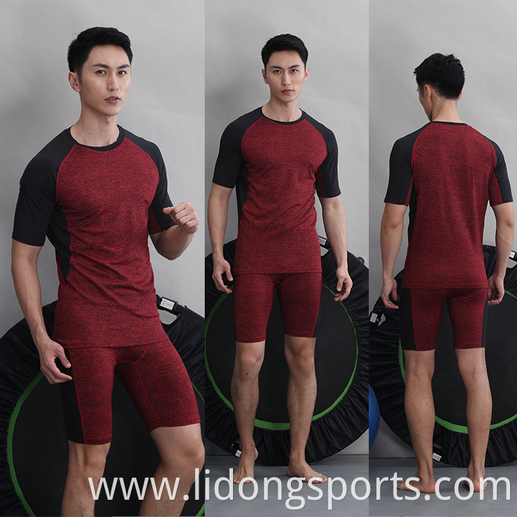 LiDong wholesale breathable quick dry short sleeve tshirt/mens gym clothing sportswear fitness